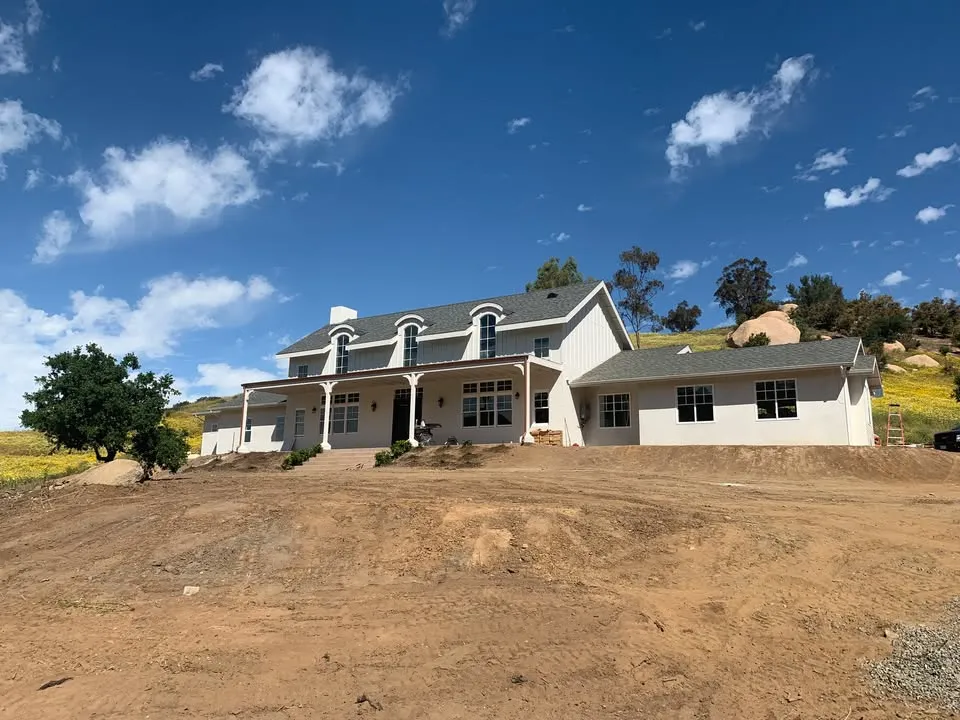 New build rustic exterior